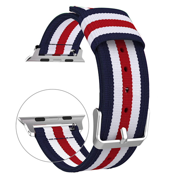 Kompatibelt med Apple Watch-armband, fint vävt nylon justerbart ersättningsarmband sportrem passar iWatch 38-40mm /42-44mm serie 5/4/3/2/1