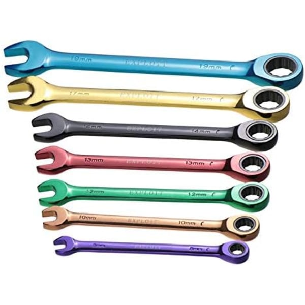 Färg Dubbelanvändning spärrnyckel Multifunktion platt skiftnyckel flyttbar handverktygssats 8-19mm (storlek: 13mm)