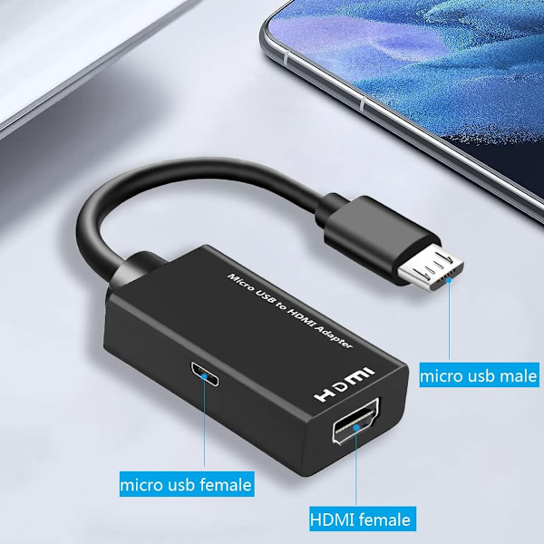 Micro USB 1080P HDMI HDTV-kabel MHL-adapter för Samsung Sony