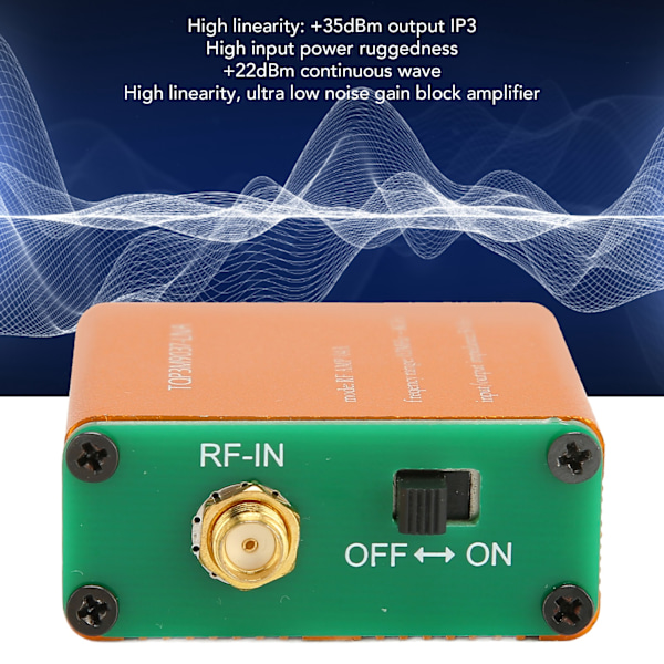 0,1 MHz-6 GHz Full Band Lågbrusförstärkare Professionell 20dB Hög Förstärkning LNA RF Power Preamplifier Modul Levereras Utan Batteri