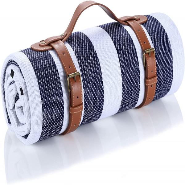 Picknickfilt, Vattentät picknickfilt, Bärbar extra stor strandfilt, Campingfilt Sandtät isolerad med bärhandtag, Perfekt för