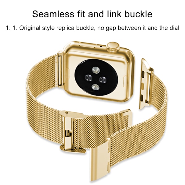 Kompatibel med Apple Watch-armband 38-40 mm / 42-44 mm, rostfritt stålspänne metallrem handledsband Loop ersättningsband för Iwatch Series 4, Series