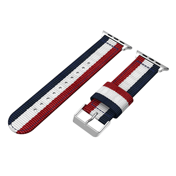 Kompatibelt med Apple Watch-armband, fint vävt nylon justerbart ersättningsarmband sportrem passar iWatch 38-40mm /42-44mm serie 5/4/3/2/1