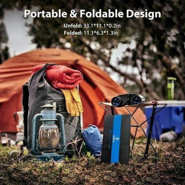 [Uppgraderad] 28W 3 USB-A Solcellsladdare (5V/4.8A Max), SunPower Bärbar Solpanel Laddare för Camping, IPX4 Vattentät, Kompatibel med iPhone