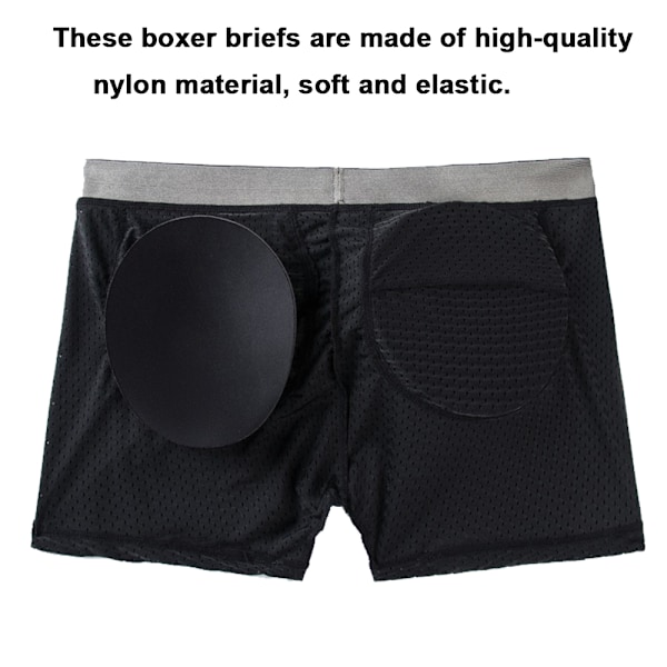 Män Mesh Underkläder Boxershorts Shorts Andningsbar Gren Mäns Underkläder Boxers
