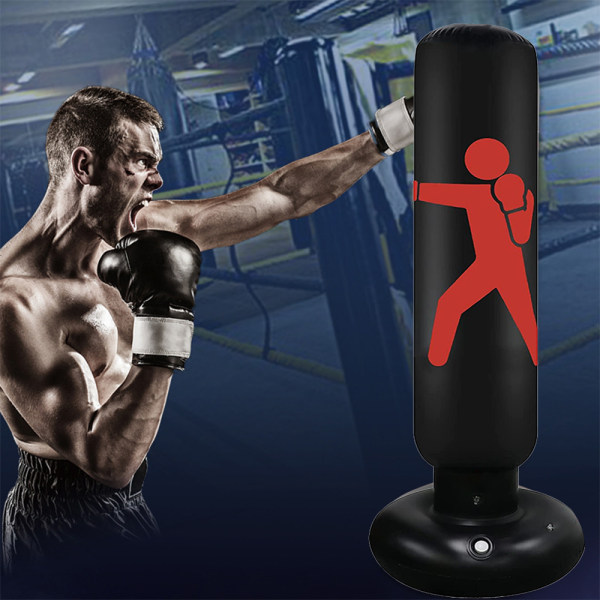 Uppblåsbar boxningssäck för barn, studsande boxningssäck, fitness boxningssäckar, pelare tumbler sandsäck för att öva karate, taekwondo,