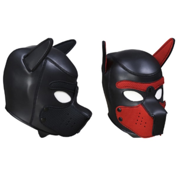Rollspel Röd Hund Mask Rollspel Fullt Huvud Med Mask-