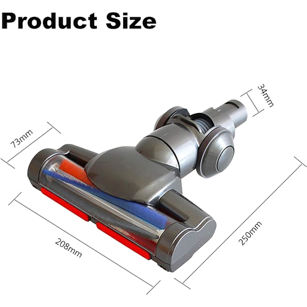 Motoriserad roterande borste kompatibel med Dyson V6 DC35 mjuk rulle för parkettplattor