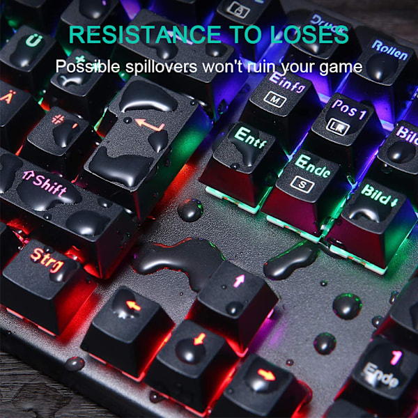 RGB LED-bakbelyst mekaniskt speltangentbord med 104 tangenter Mekaniskt speltangentbord kan oberoende ändra axeln datorspelet e-sport punk