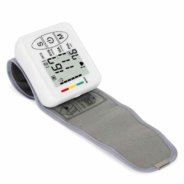 Hemtensionsmätare för hemmet, automatisk blodtrycksmanschett för överarm, blodtrycksmätare med bakgrundsbelyst display