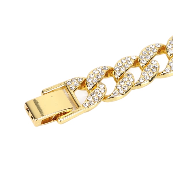 Kubansk armband kubansk boutique strass smycken hip hop par armband dekorativa fotled guld