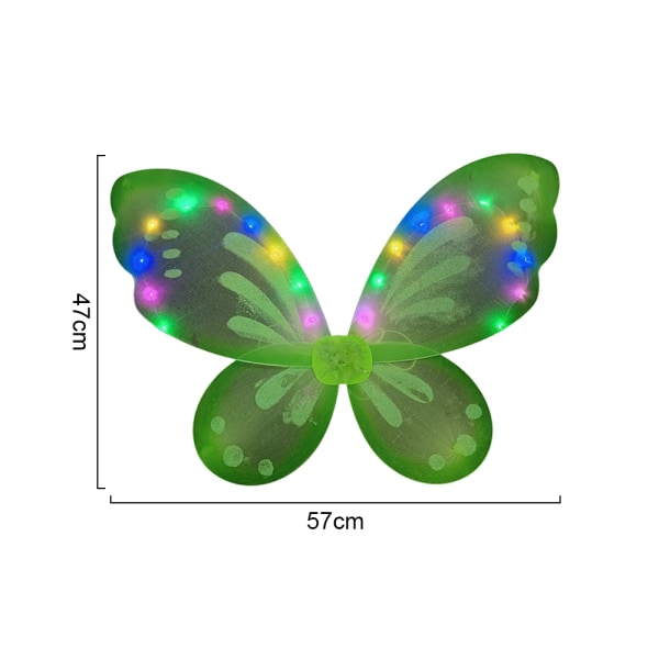 LED-vingar för utklädning, blinkande änglavingar, lysande fjärilsvingar, Halloween, födelsedagsfestdekoration
