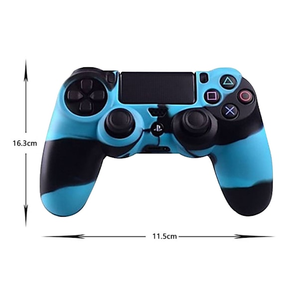 PS4 Controller Skin Grip Cover Case Set Protective Soft Silicone Gel Rubber Shell & Anti-Slip Thumb Stick Caps för Playstation 4 Controller Gaming