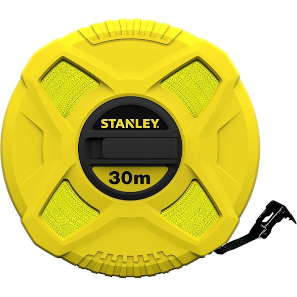 Glasfibermåttband 30 M Fluorescerande Gul - PVC-beläggning - Rostskydd - Anti-UV och Icke-ledande - Klass Iii - Stötsäker ABS-hölje