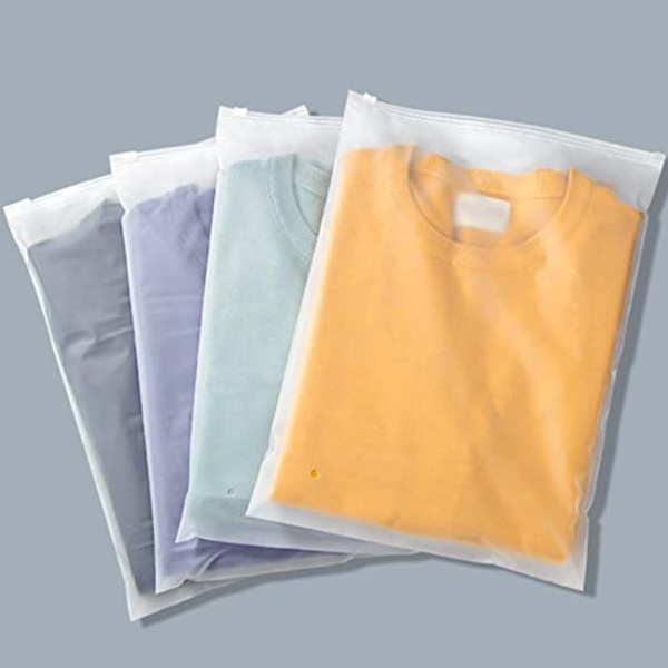 50 st T-shirt Förpackning Dragkedjeväskor Plastpåse[mo]
