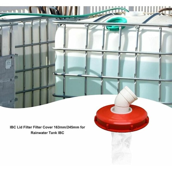 IBC Regnfilterlokk, Vaskbart Nylon IBC Filter, IBC Lokk Filterlokk 245mm IBC Regnvannstank Filterlokk