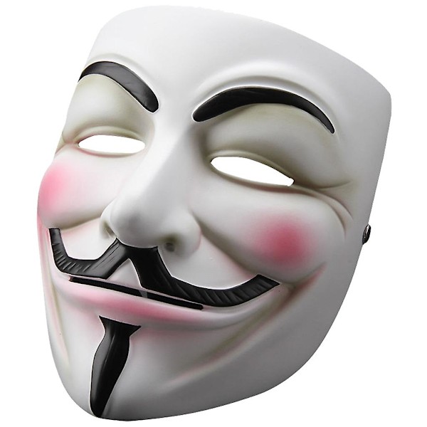 Anonym Guy Fawkes Resin Cosplay Mask Party Kostyme Tilbehør Leke