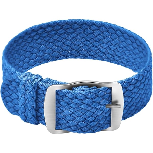 Nylonklokke med rustfritt stålspenne unisex Blå Blue 16mm