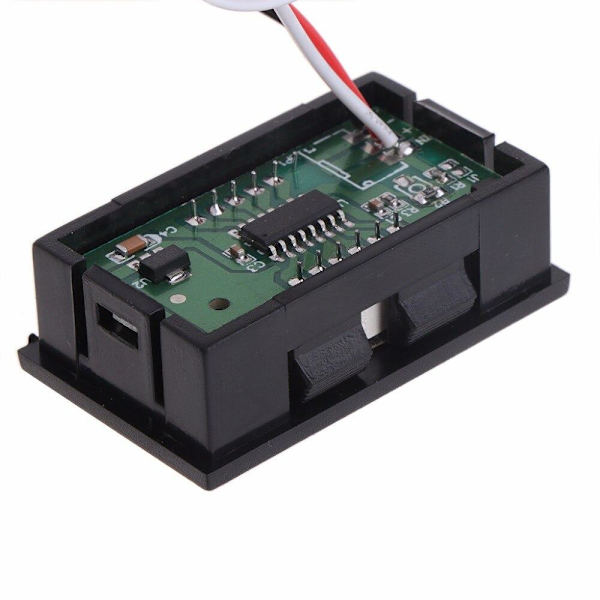 Blå Digital Voltmeter 3.3-30V Sort Sort Black one size