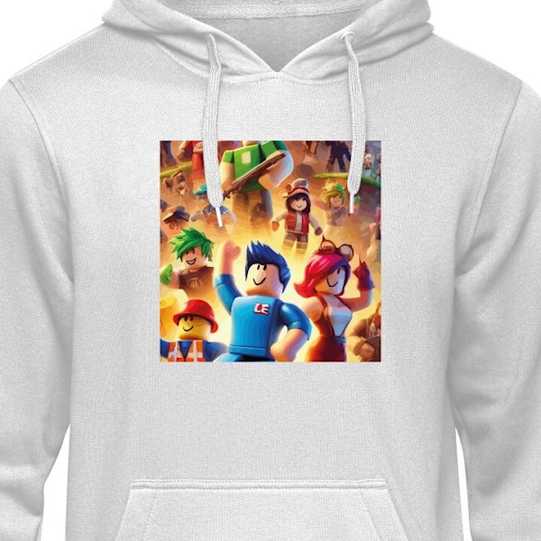 Barn-Hoodie | Blød Hættetrøje til Børn Roblox Grå gray 9-11 År