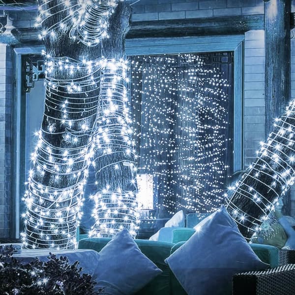 Udendørs lyskæde, 1000 LED 100 meter, Plug-in model Hvid[mo] White 1000 LED