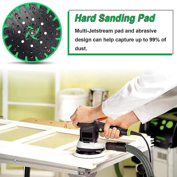 202460 ETS 150 Hård Slibeskive 6 Tommer 150mm Til Festool Kompatibel med ETS 150/3 EQ, ETS 150/5 EQ ETS EC 150/3 EQ 1 stk{GKS}