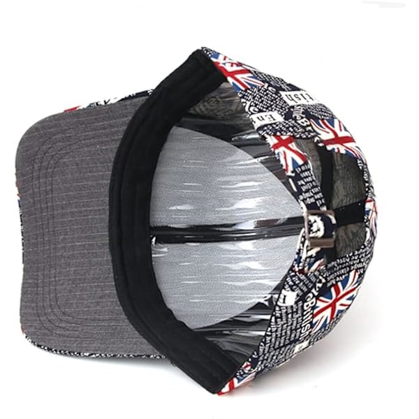 1 stk. baseballkasket med britisk flag, sammenfoldelig solhat,