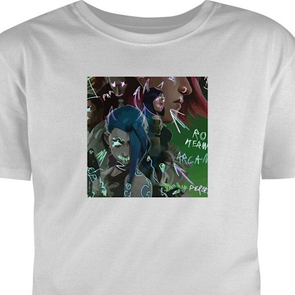 T-shirt til Voksen | Klassisk Voksen-T-shirt Arcane, League of grå M gray m