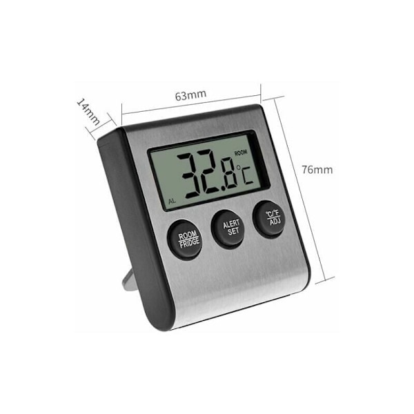 Total Udsalg Frysertermometer Realtids Køleskabstemperaturovervågning Alarm