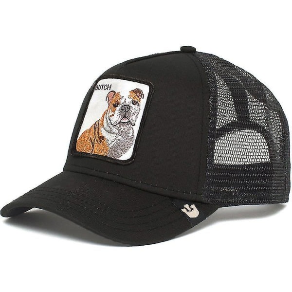 Utförsäljning Djur Baseball Cap Solskydd Mesh Broderad Trucker Hat Bulldog Bulldog