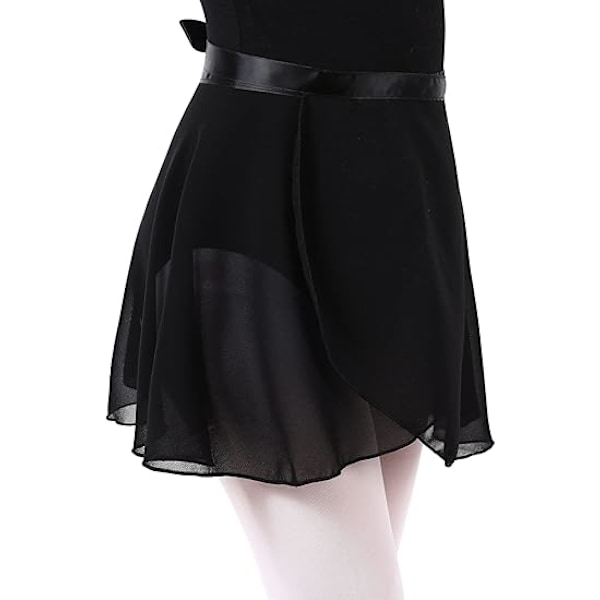 Ballettskjørt i chiffon, justerbart, omslagsmodell, ballett