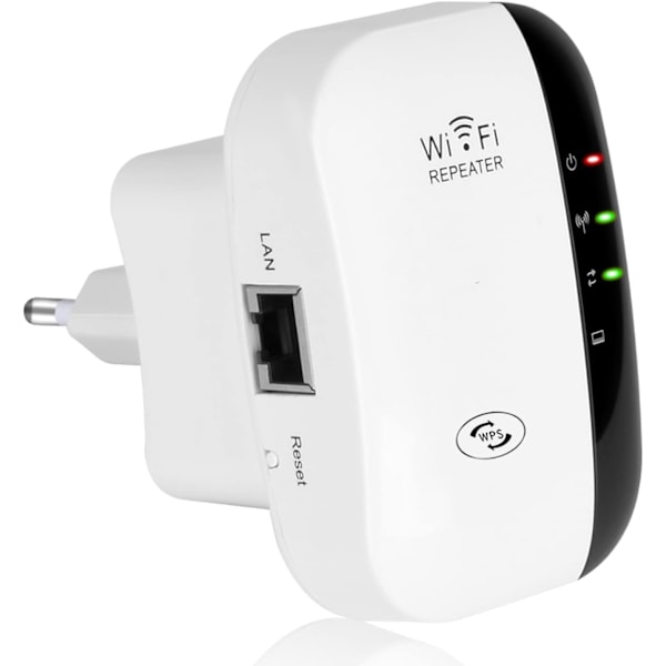 Repeater, WLAN-förstärkare 300 Mbit/s 2,4 GHz WiFi Range Extender, F