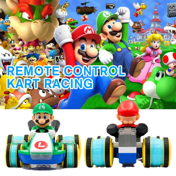 Kmoist Nintendo Super Mario Kart RC Bil Anti-Gravity 1:18 Racing rød onesize