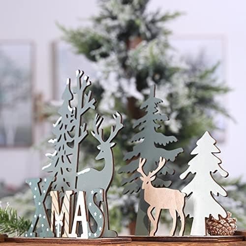 Julepynt Træ Elg og Træ Silhuet - Perfekt