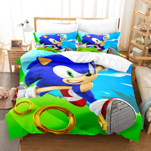 Sonic-sarjakuva-anime-vuodevaatesetti, kolme osaa 135*200