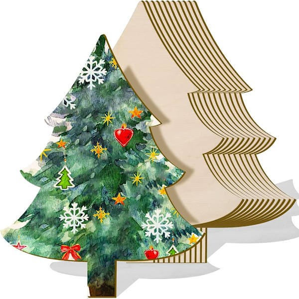 Trä Julgran Träsnideri[mo]