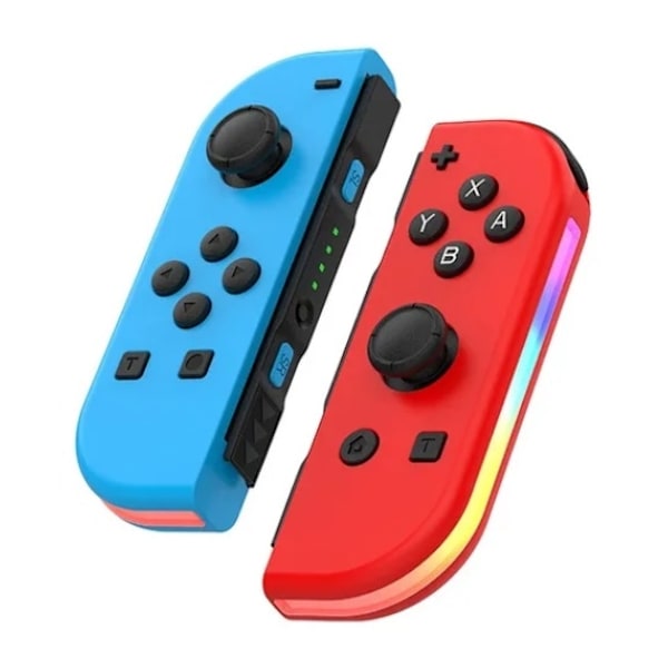 Handkontroll LED kompatibel med JoyCon Nintendo Switch Röd Red RED/BLUE