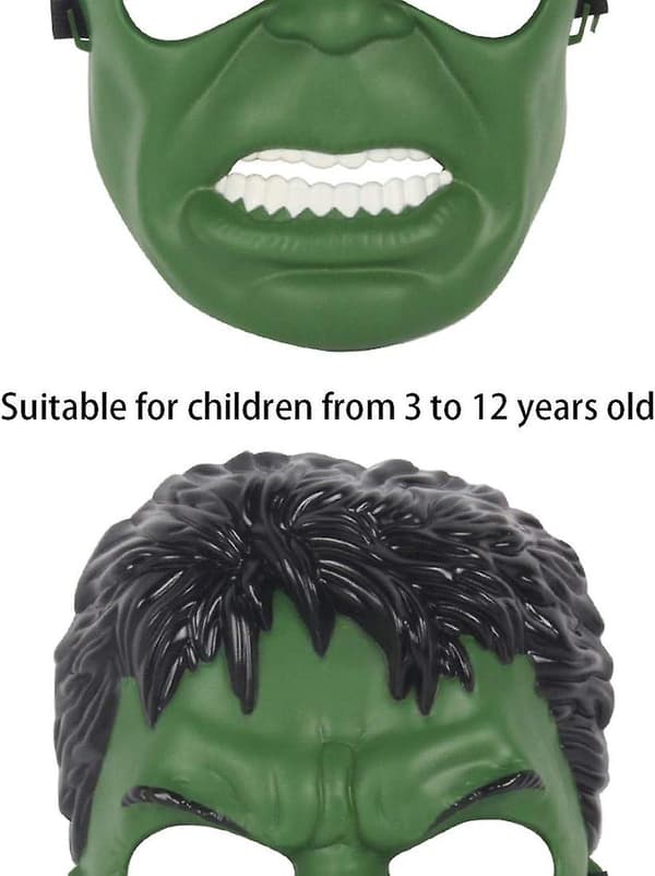 Hulk maske til børn - Superhelte kostumer, børnefester, Hulk legetøj, Halloween cosplay, Maskeradefester (Hulk maske)[mo]