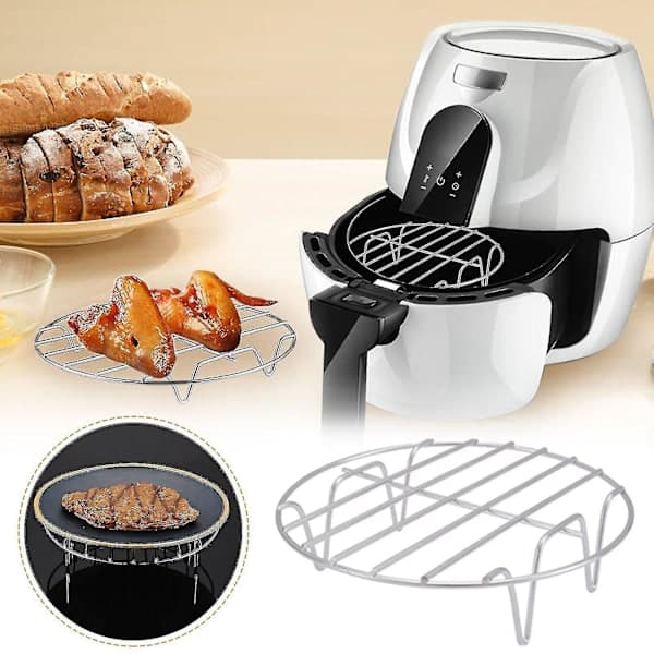 Airfryer-stativ i rustfrit stål - Multilags, dampstativ, airfryer-tilbehør