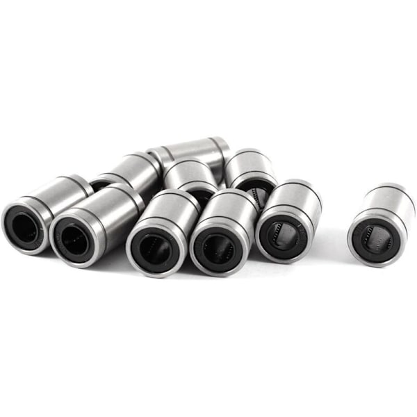 12 stycken LM8UU linjära kullager för 3D-skrivare, RepRap Prusa Mendel DIY CNC Motion, Prusa Mendel, Reprap (8 mm x 15 mm x 24 mm)