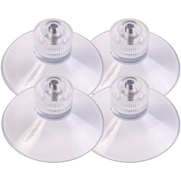 DIYexpert® 4 sugproppar Ø 30 mm med gänga M4x10mm inkl. knutmutter transparent - Tillverkad i Tyskland