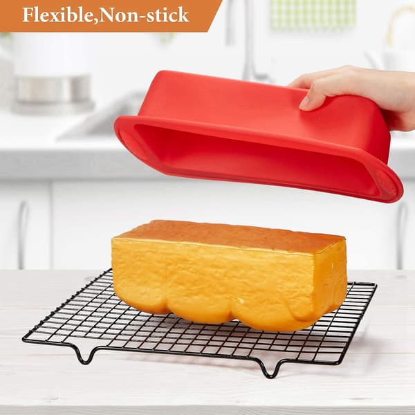 bitar silikon brödformar, silikon brödformar, non-stick, för hembakat bröd, bröd, köttfärslimpa, quiche[mo]