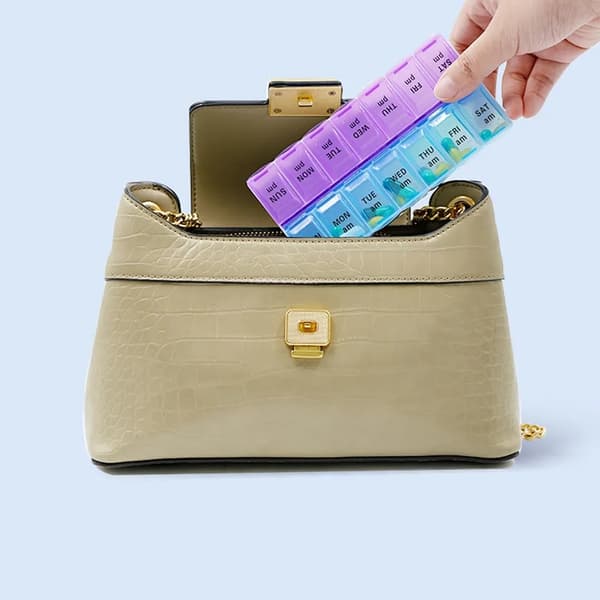 Praktisk 14-rums medicintabletæske Dosett MultiColor MultiColor s