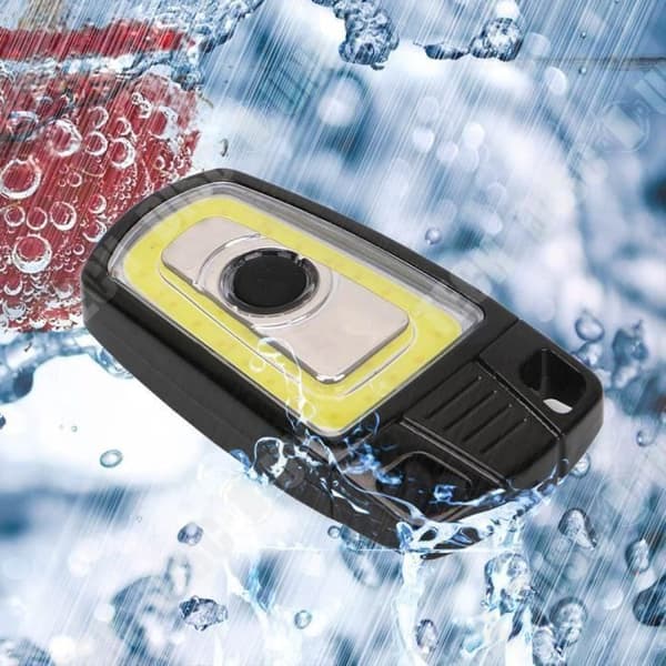Camping Lommelygte - TD® - Mini Fire - Genopladelig - COB Lys - Sort Svart