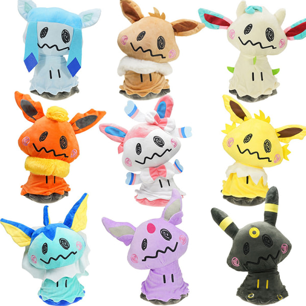 1:a Mimikyu plyschleksak Eevee stoppad docka Pokemoned Flareon zX B