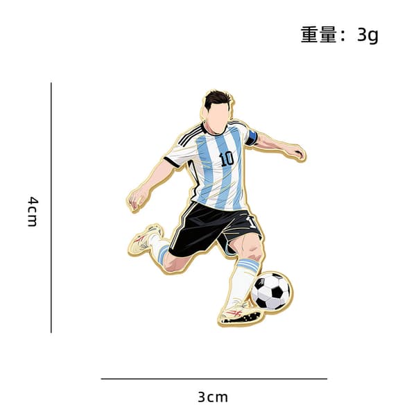 Fodboldstjerne Metal Pin Badge, Zinklegering Broche til Tasker og Tøj, 8 Spillerdesigns Beckham