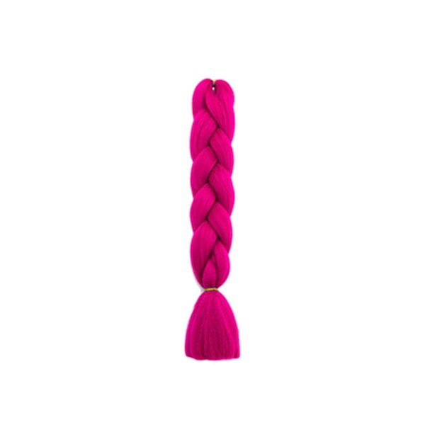 60 cm punotut hiustenpidennykset synteettikuidusta virkatut punokset dreadlocks moniväriset Dark Pink