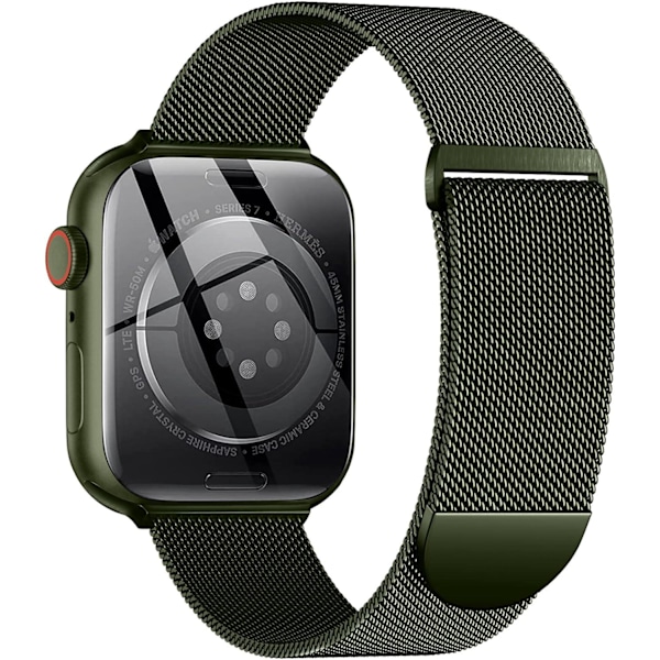 Metallband kompatibel med Apple Watch band 40 mm 38 mm 41 mm Green-WELLNGS Green