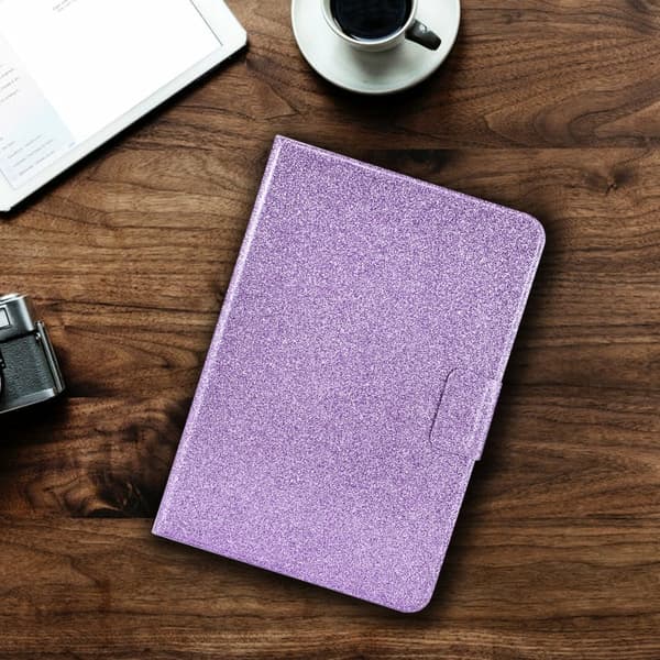 Samsung Galaxy Tab A9 / A11 Glitter Lædercover Lila