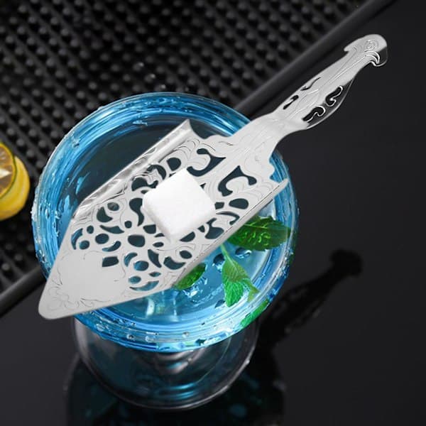 Absintskeer, absintcocktailskeer i rustfrit stål, gotisk absintfontæne